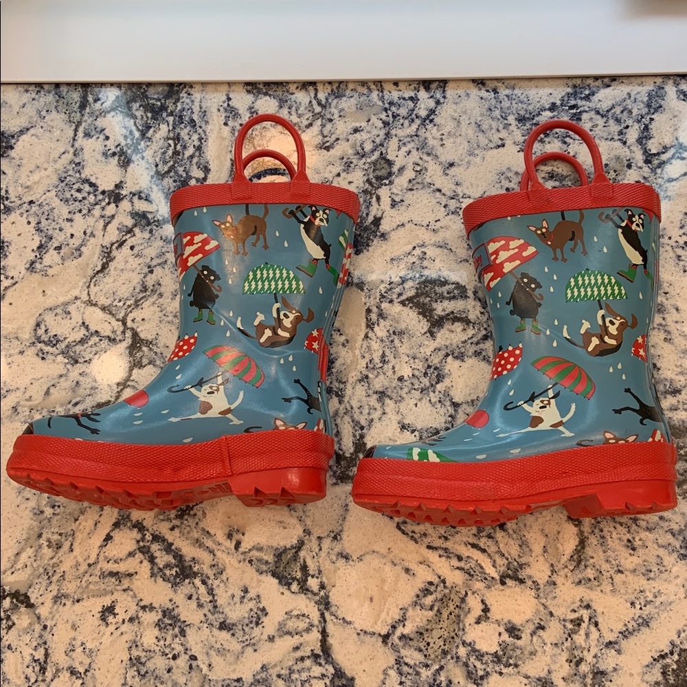 Hatley Kids' Red Rain Boots Size 8 - Picture 7 of 11